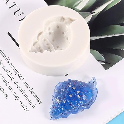 Miniatura 7 de TEHAUX Molde de silicona para concha, moldes de jabón, moldes para resina epoxi, decoración de caracola, para decoración de escritorio de bricolaje,