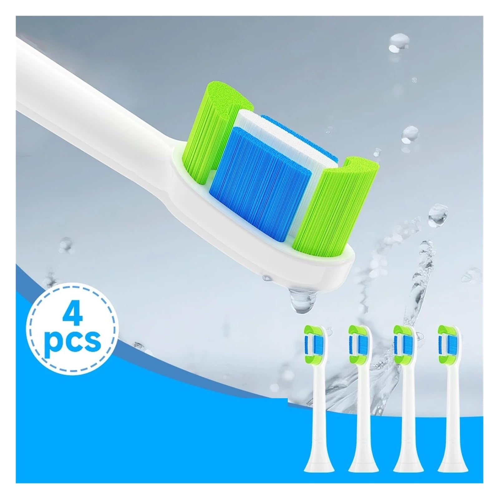 4/8/12/20PCS Bürstenköpfe, kompatibel mit Philips | Kunststoff-Bürstenköpfe für den täglichen Austausch und die Mundpflege von Erwachsenen(20HB130C)
