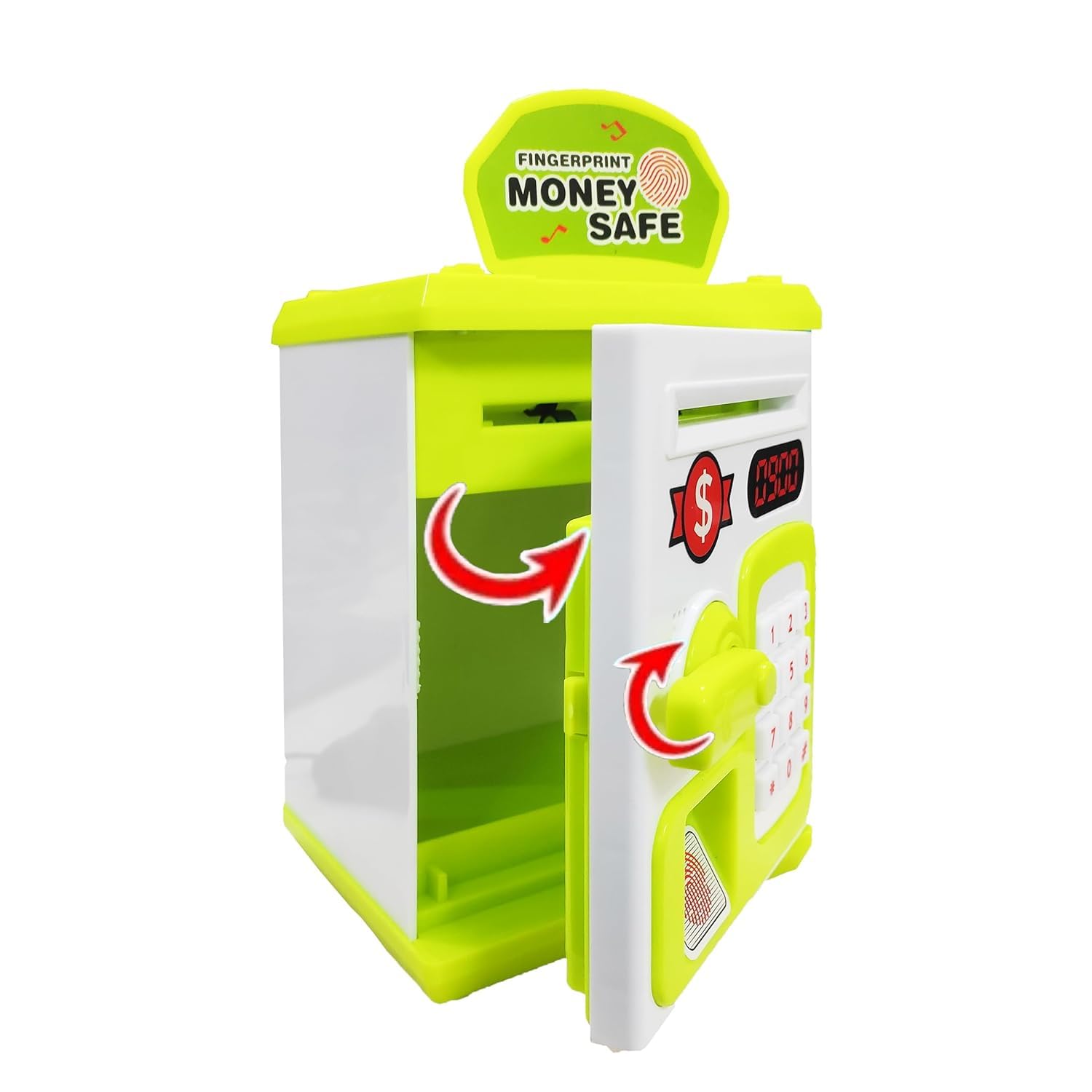 mQFIT Cartoon Printed Smart Artdeco Electronic Password Protected Money Bank for Kids with Talking Function,Electronic Piggy Banks,Mini ATM Electronic Coin Bank for Children ATM Bank (Green) (B0CZNYXB5B) Amazon Price History, Amazon Price Tracker