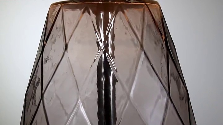 Lámpara de Mesa de Vidrio Gris Ahumado 26.5" Moderno miniatura 7