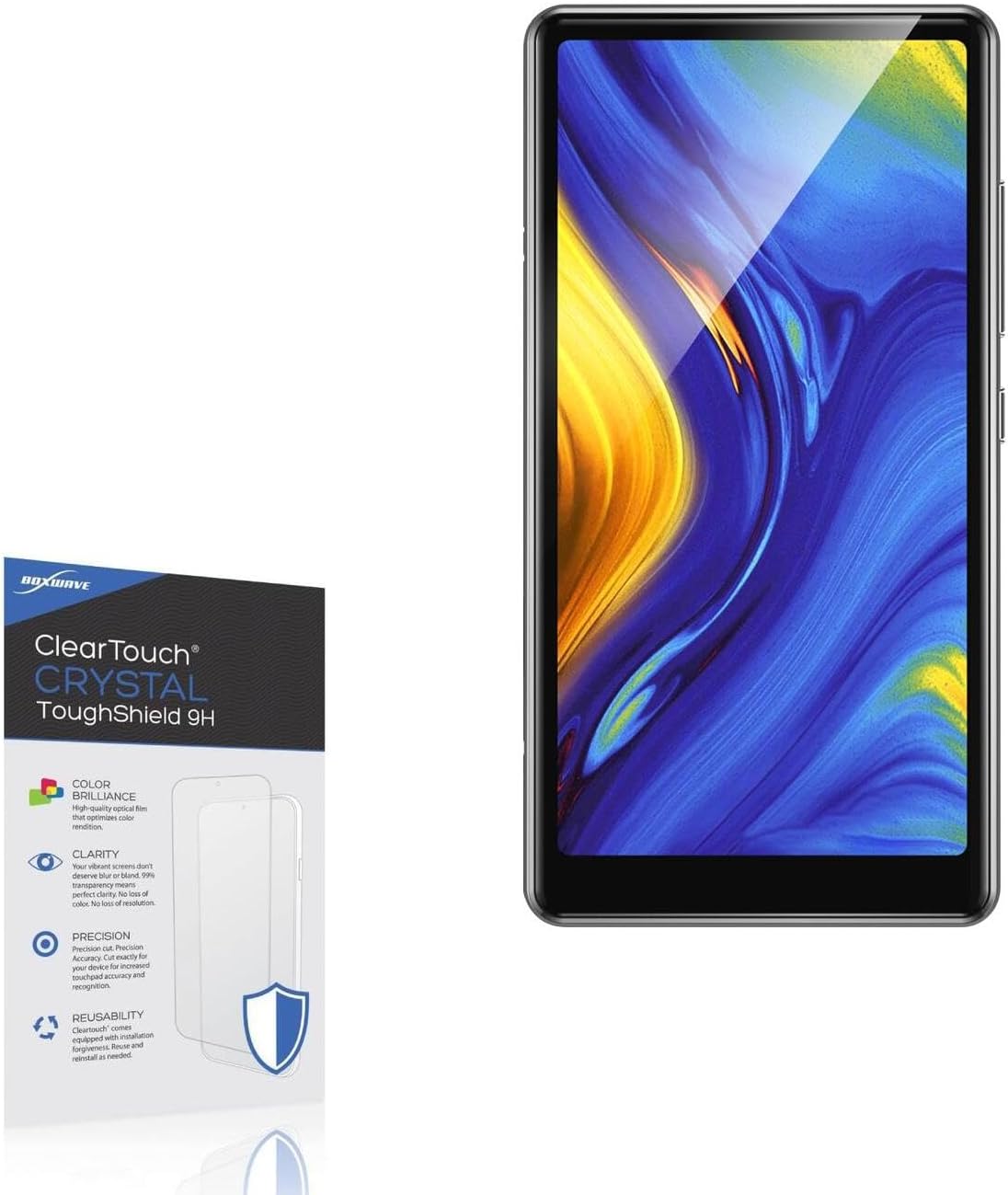BoxWave Screen Protector Compatible With AGPtek T03S MP3 - ClearTouch Crystal ToughShield 9H (2-Pack), Clear 9H Tough Flexible Film Screen Protector