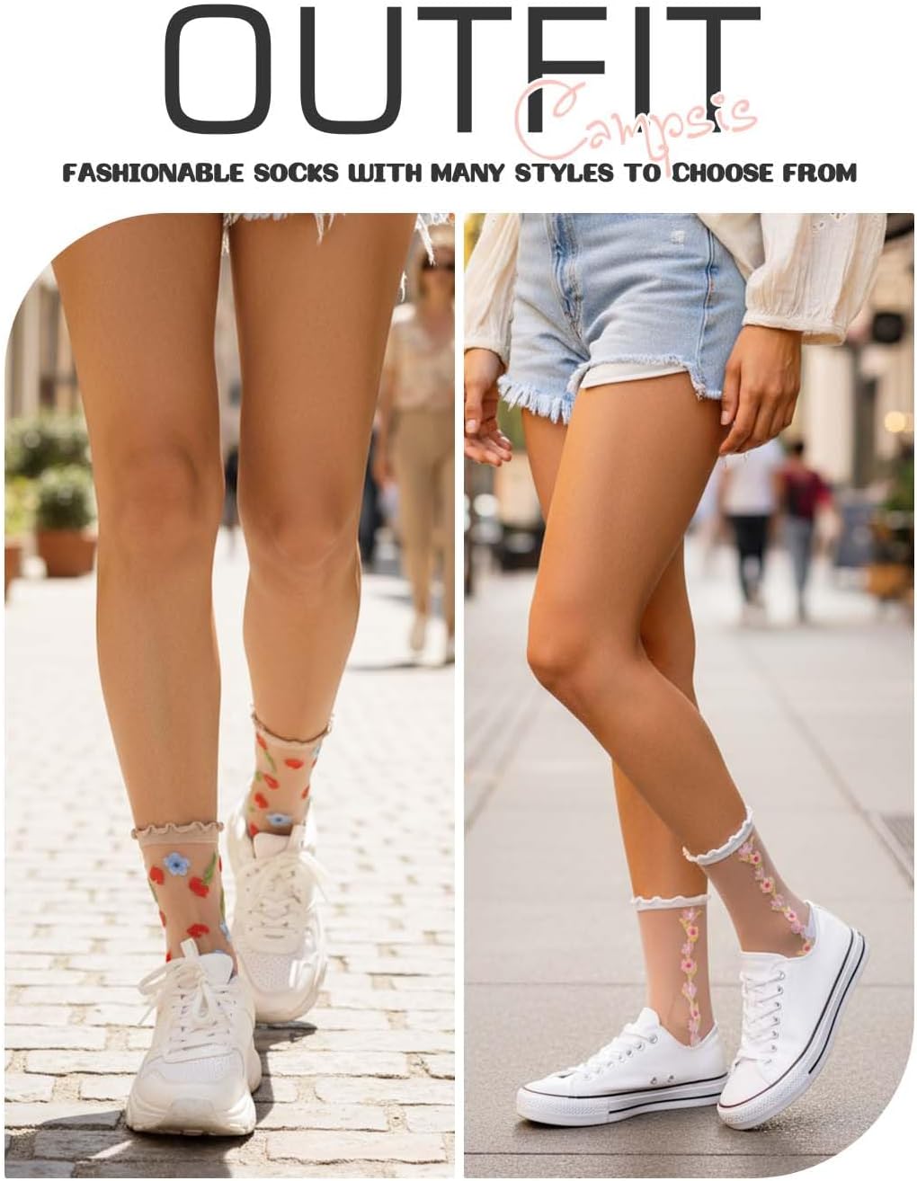 Campsis Women Sheer Socks Sheer Ankle Socks for Women and Girls - Image 5