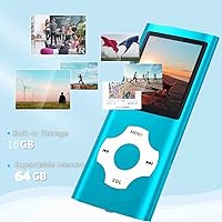 Vista 4 de MP3 Player MP4 Player, Hotechs MP3 Music Player with 32GB Memory SD Card Slim Classic Digital LCD 1.82'' Screen Mini USB Port with FM Radio, Voice