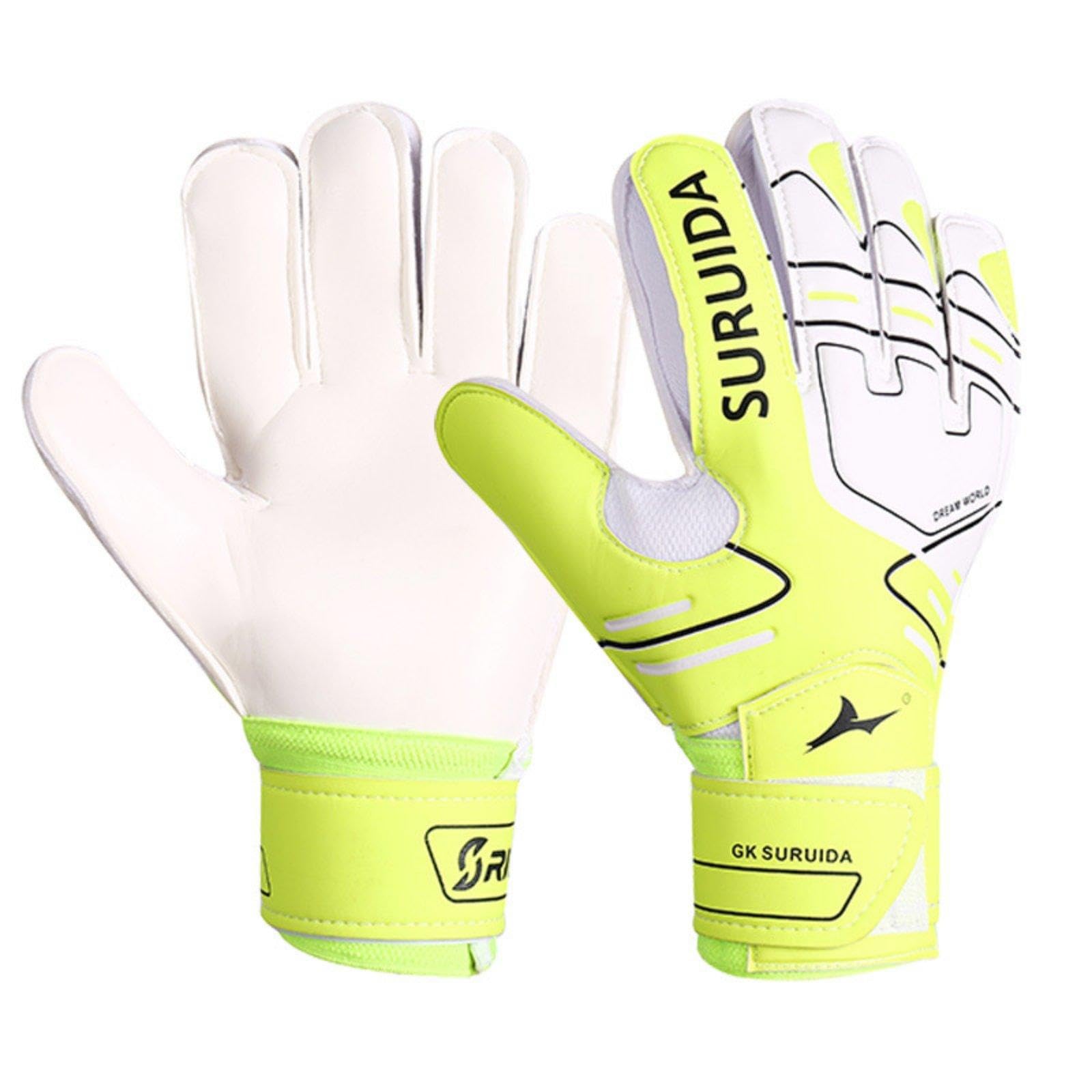 Finger Support Goalkeeper Gloves Wear Resistant Soccer Goalkeeper Gloves Training Athletic Gear Gear for Adults, Teens, Match Fluorescent Green 10-image-8