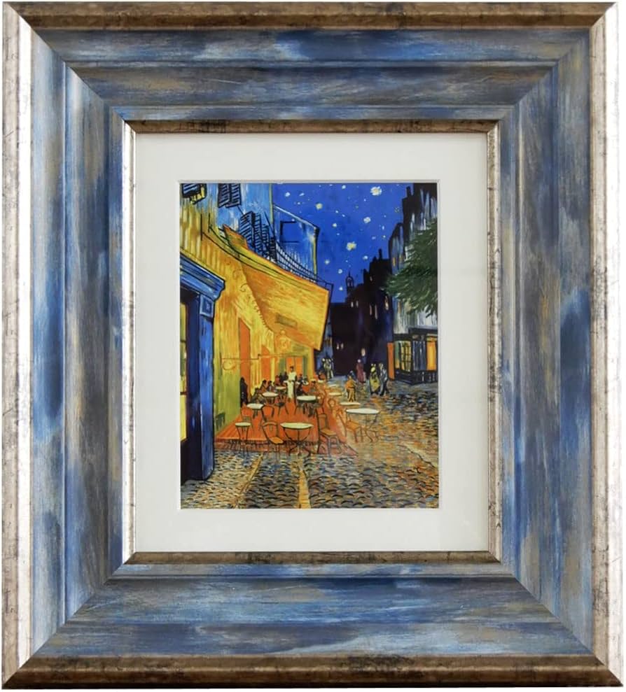 ヴァン・ゴッホ／夜のカフェテラス　複製画額装 プリハード複製画／ヴィンセント・ヴァン・ゴッホ「夜のカフェ