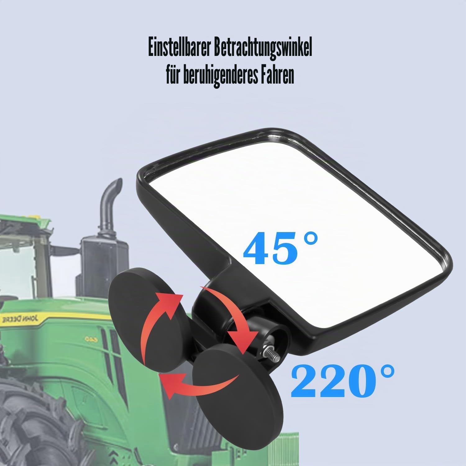 Universal Traktorspiegel, Starke magnetische Traktor-Seitenspiegel, Kompatibel mit Kubota B BX Mahindra John Deere Traktor, Zubehör