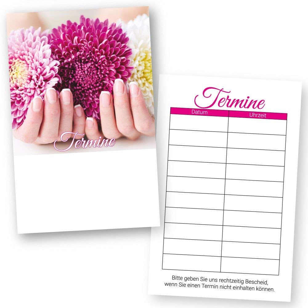 100 tarjetas de estudio de uñas con flores para decoración de uñas, manicura y Nail Art con 10 citas