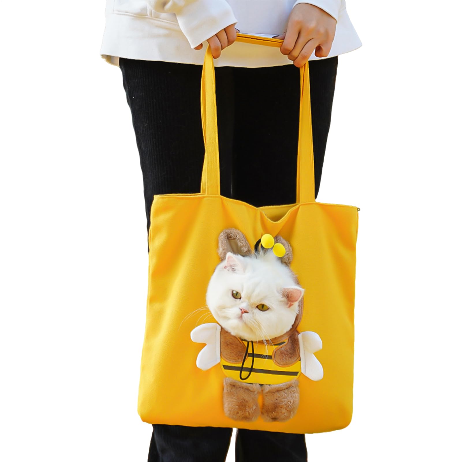 Bolso transportador para perros y gatos portátil con diseño plegable