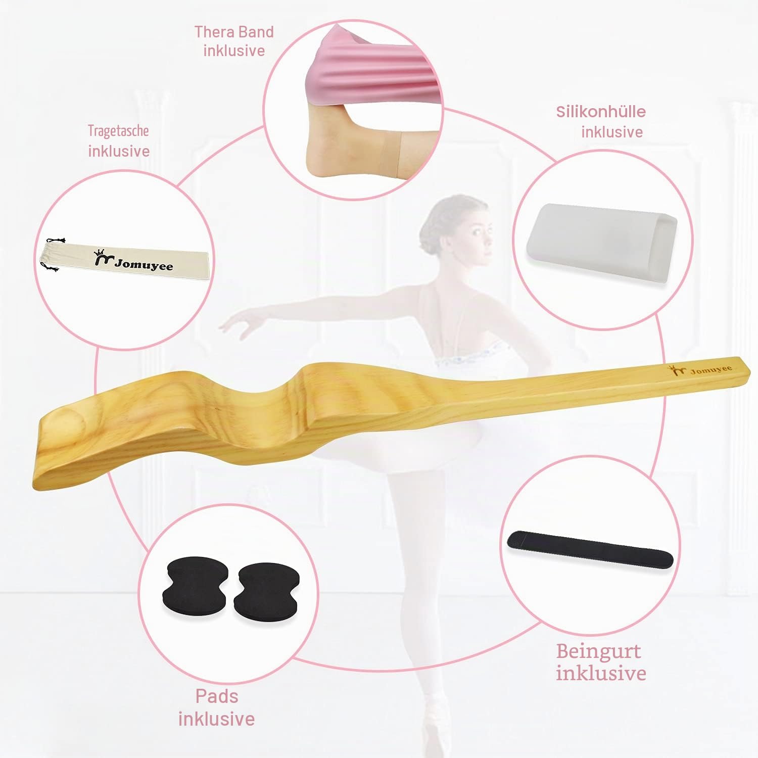 Ballett Fußdehner Set Original Kiefer Tanzfüße Arch Enhancer für Tänzer, Gymnastik, Yoga Menschen