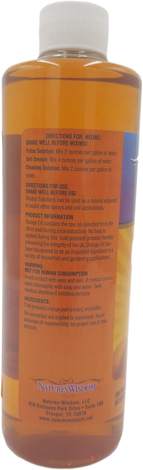 Natures Wisdom Cold-Pressed Orange-Oil Concentrate (D-Limonene) 16 oz