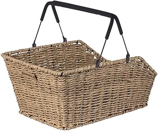 Basil Cento - Cesta Trasera para Bicicleta (22 L, Resistente a la Intemperie, Incluye Sistema MIK con Cerradura), Color marrón