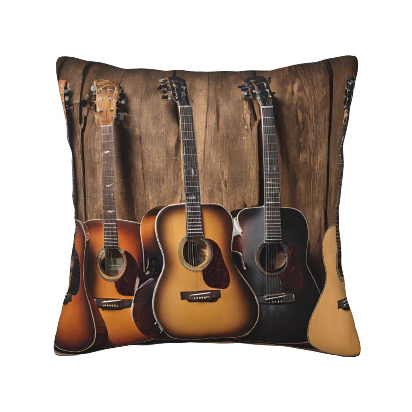 LHFIOHIRG (Guitar Bass Music Musical Instruments) Decorative Throw Pillow Covers Double-Sided Printed Cushion Covers for Sofa, Couch, Bed, and Home Decor 30 x 30cm