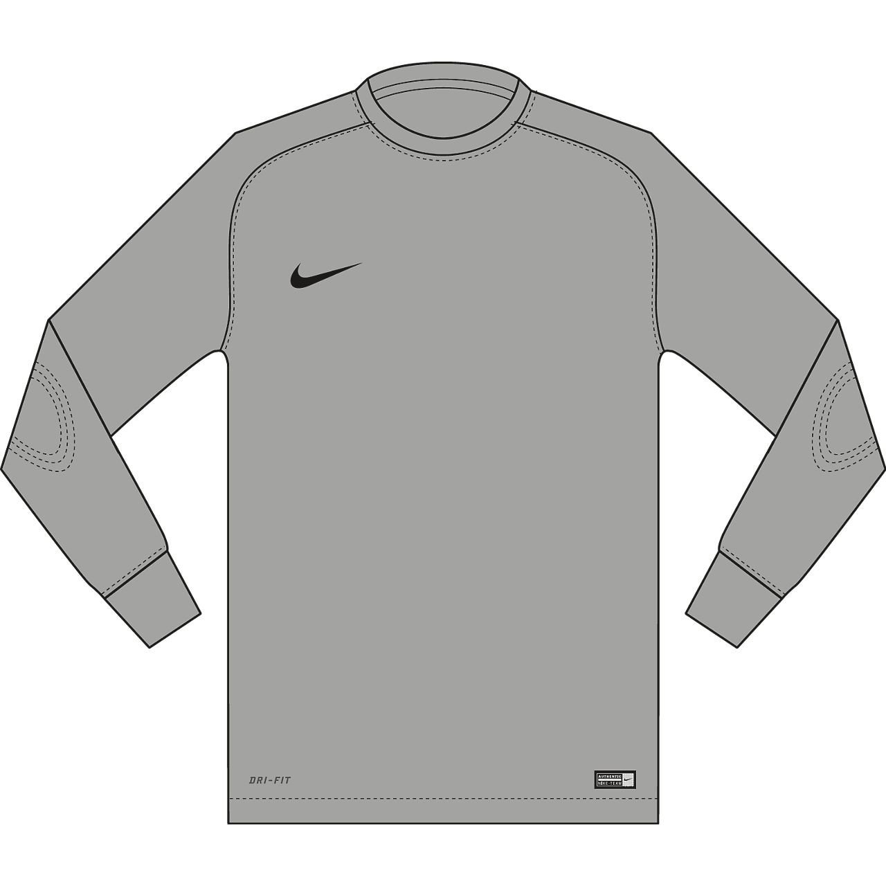 NIKE Youth Park II Goalkeeper Grey Jersey - YL