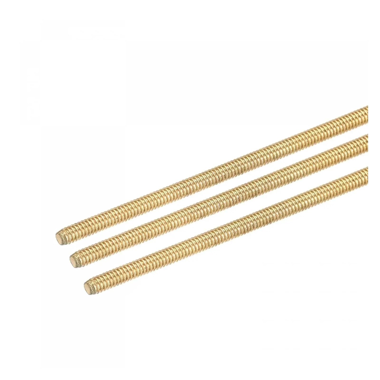 1 Uds varilla roscada de latón M2 .5 M3 M4 M5 M6 M8 M10 M12 M14 M16 barra de perno 250mm 500mm sujetador de rosca completa