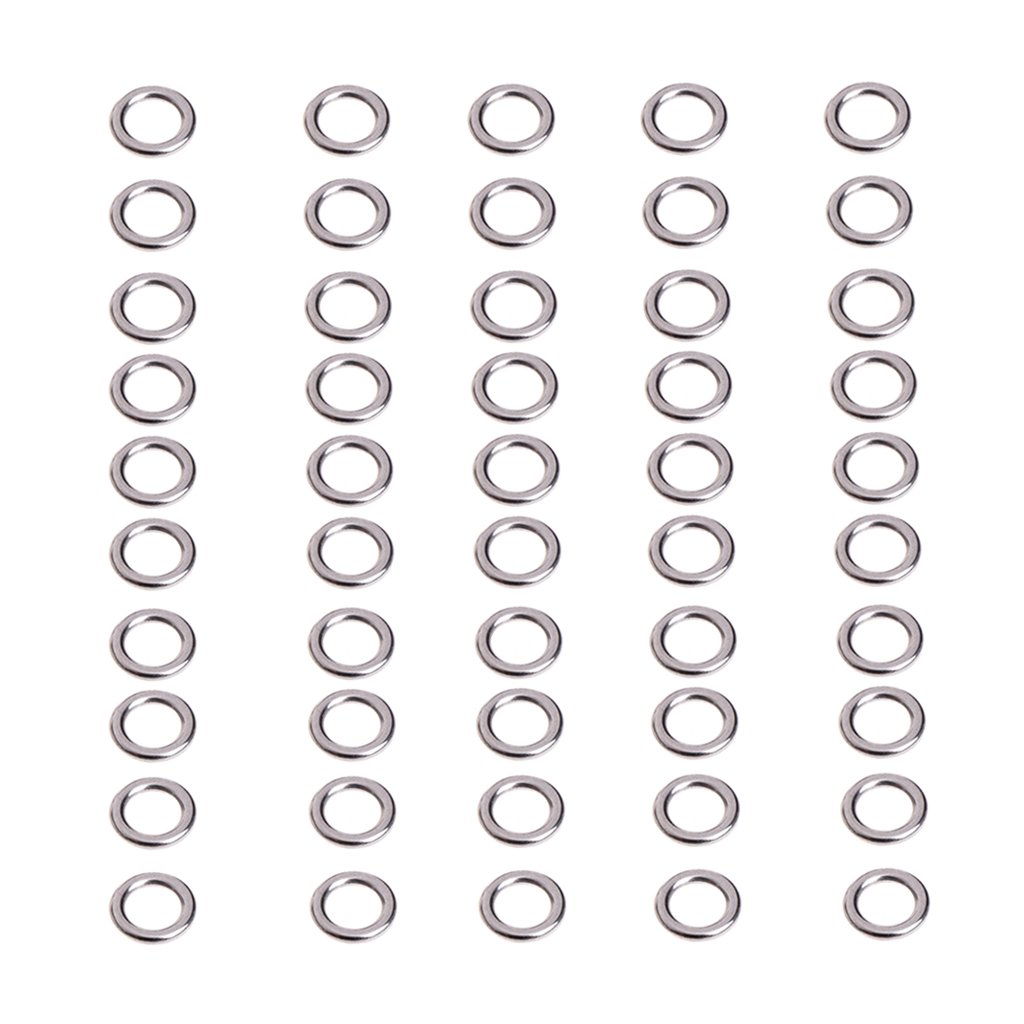 GTYLF 50Pcs Fishing Stainless Steel Split Lure Tackle Connector New