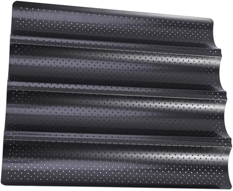 Unomor French Bread Baking Pan Bread Loaf Mould Slotted Design Non-stick for Home Family