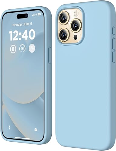 Compatible con iPhone 15 Pro Max Case, Funda de Silicona Líquida, Funda Protectora de Cuerpo Completo a Prueba de Golpes Delgada y Fina para