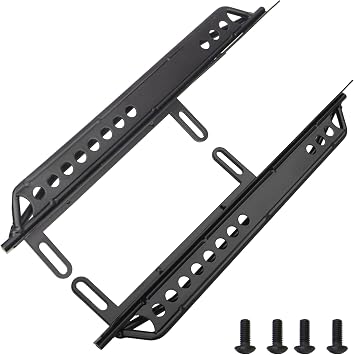 Metal Side Pedal Step Foot-Plate Pedal Running Board Compatible with Axial SCX6 JLU 1/6 RC Crawler Car Hop-ups Parts
