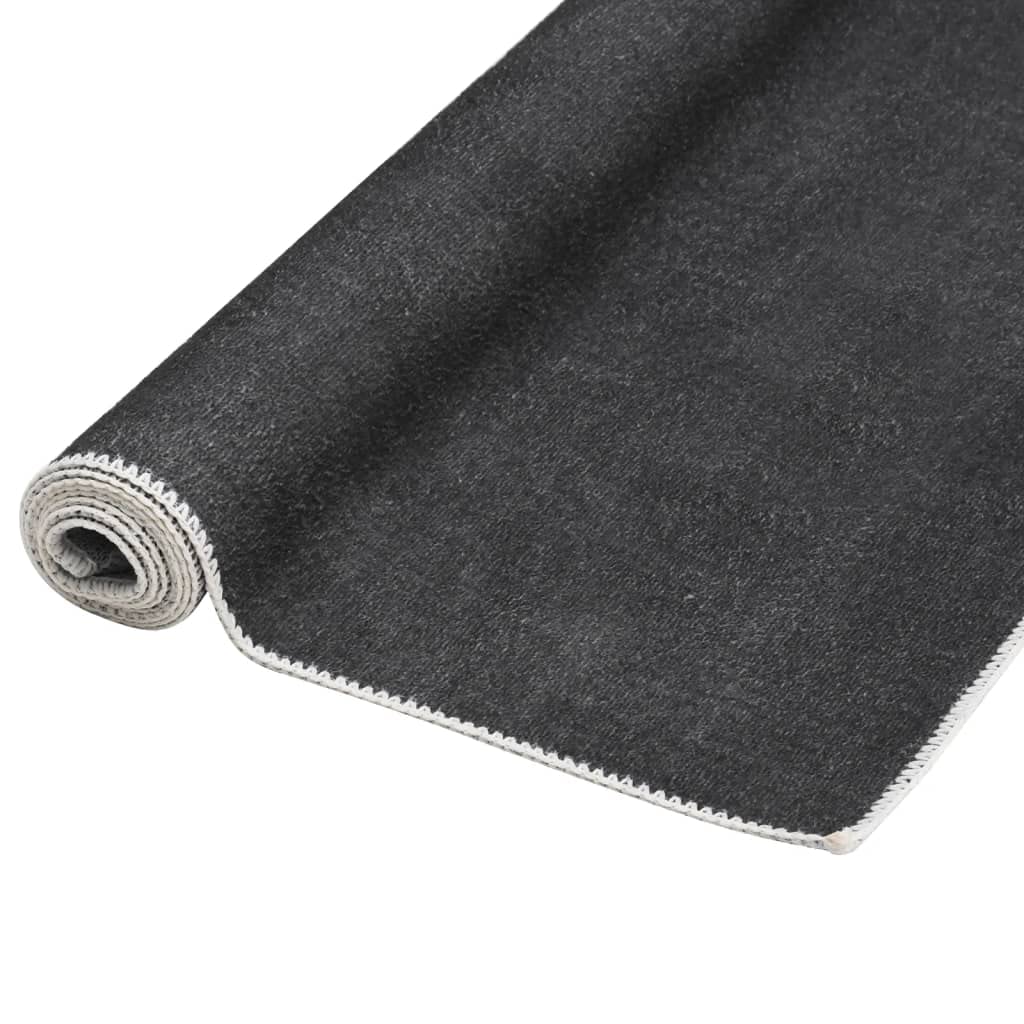 Tapis de salon 80x300 antidérapant en polyester doux lavable pour chambre et bureau