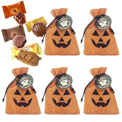 ESTCO. ハロウィン お菓子 GODIVA ゴディバ マスターピース チョコレート 3個、ビスケット1枚入り 個包装 プチギフト お配りギフト 5個セット