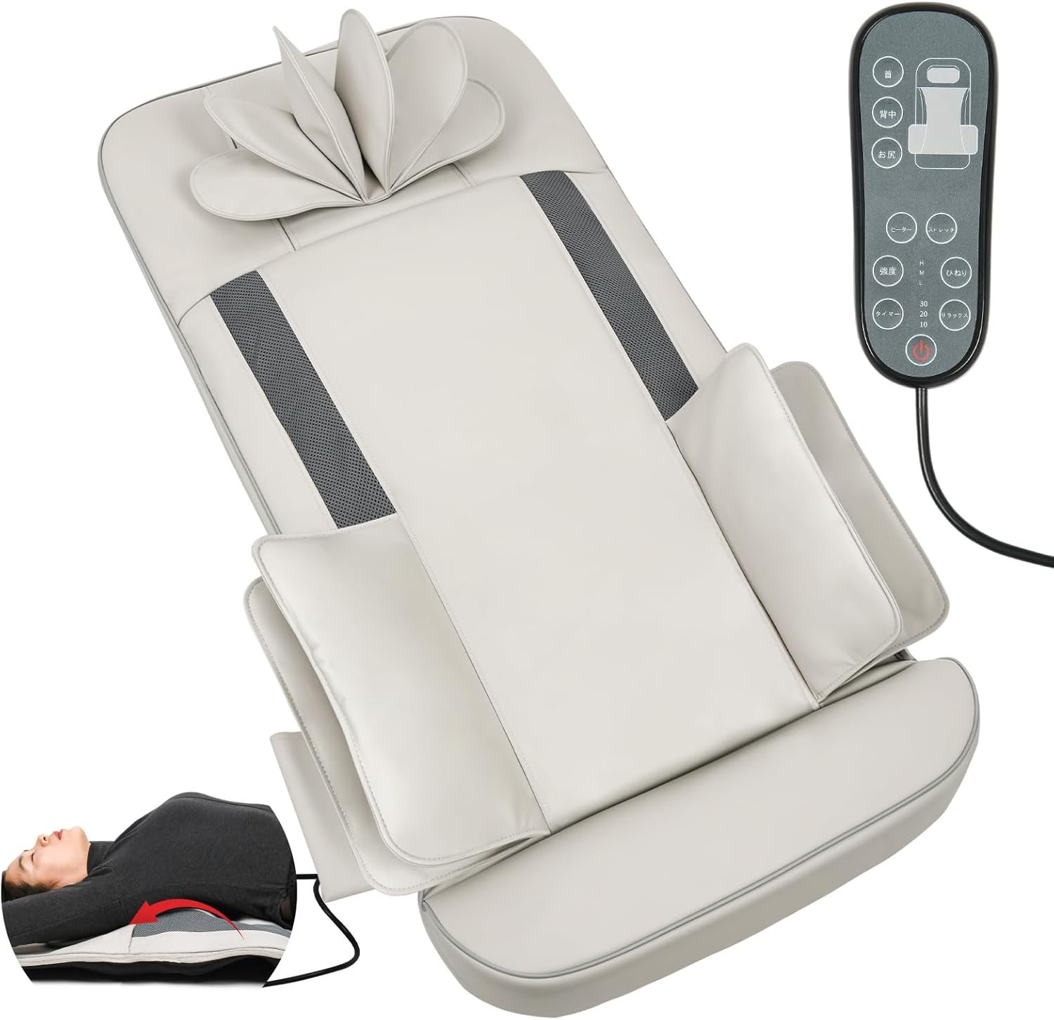 立体エアーマット エアーストレッチマット 首/背中/腰/お尻用 22エアー