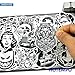 Produktbild BLOUR 50 Stück Schwarz-Weiß-Graffiti-Mix Lustige Mode-Aufkleber für Handy Laptop Gepäck Skateboard Fahrrad Auto Art Style Aufkleber