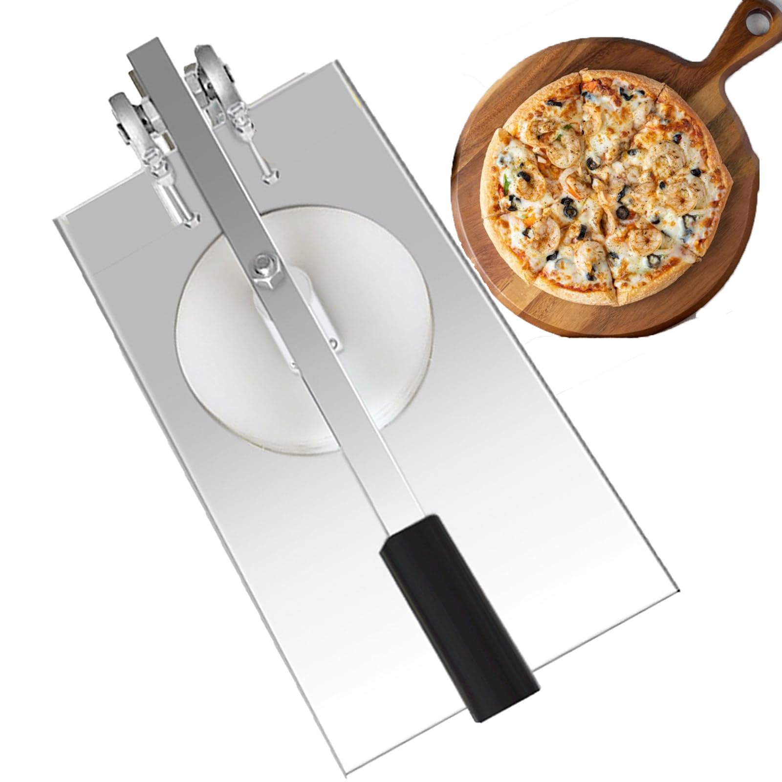 Pressa Per Biscotti Pizzaioli, Piastra A Pressione Antiaderente Gadget Da Cucina, Pressa Per Impasto Per Pizza In Acciaio Inossidabile Per Uso Domestico - (Specifiche Disco: 20-24 Cm),22CM