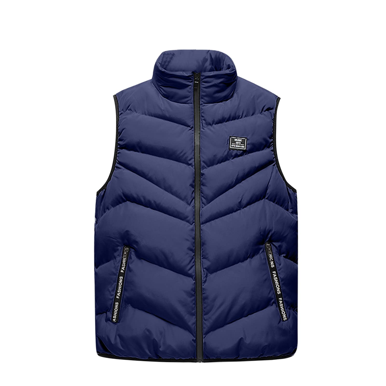 Homme Doudoune Sans Manche Gilet Ultra Légère Veste Manteau Parka Blouson Zippée Casual Chaud Manteau Matelassée Rembourrée Blouson Zippée