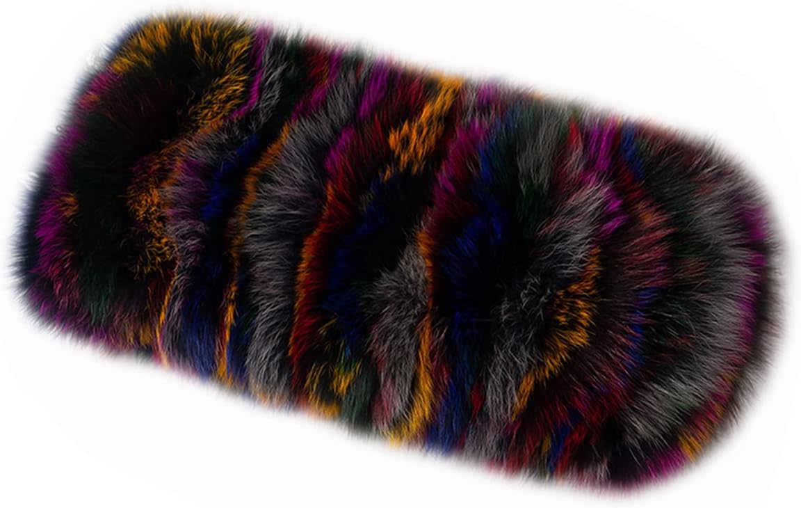 Women Fluffy Shawl Real Fox Hair Cape Wedding Party Wrap Elastic Winter Warm Stole