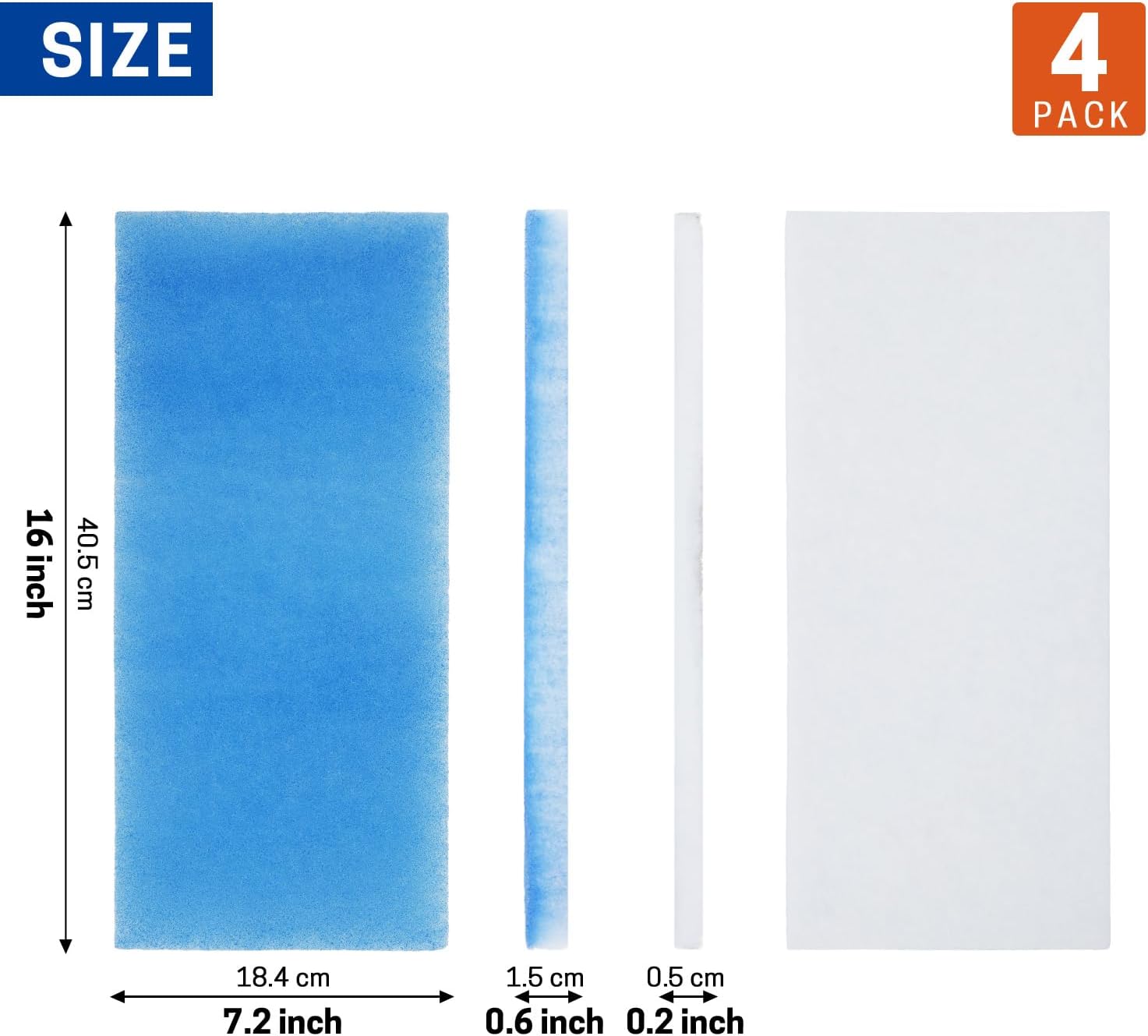 WISEPRO 4 PCS Airbrush Spray Booth Filter, 2 Layer Paint Booth Filters Spray Booth Replace Filter Compatible with Master, Paasche, Sky Enterprise, Airhobby