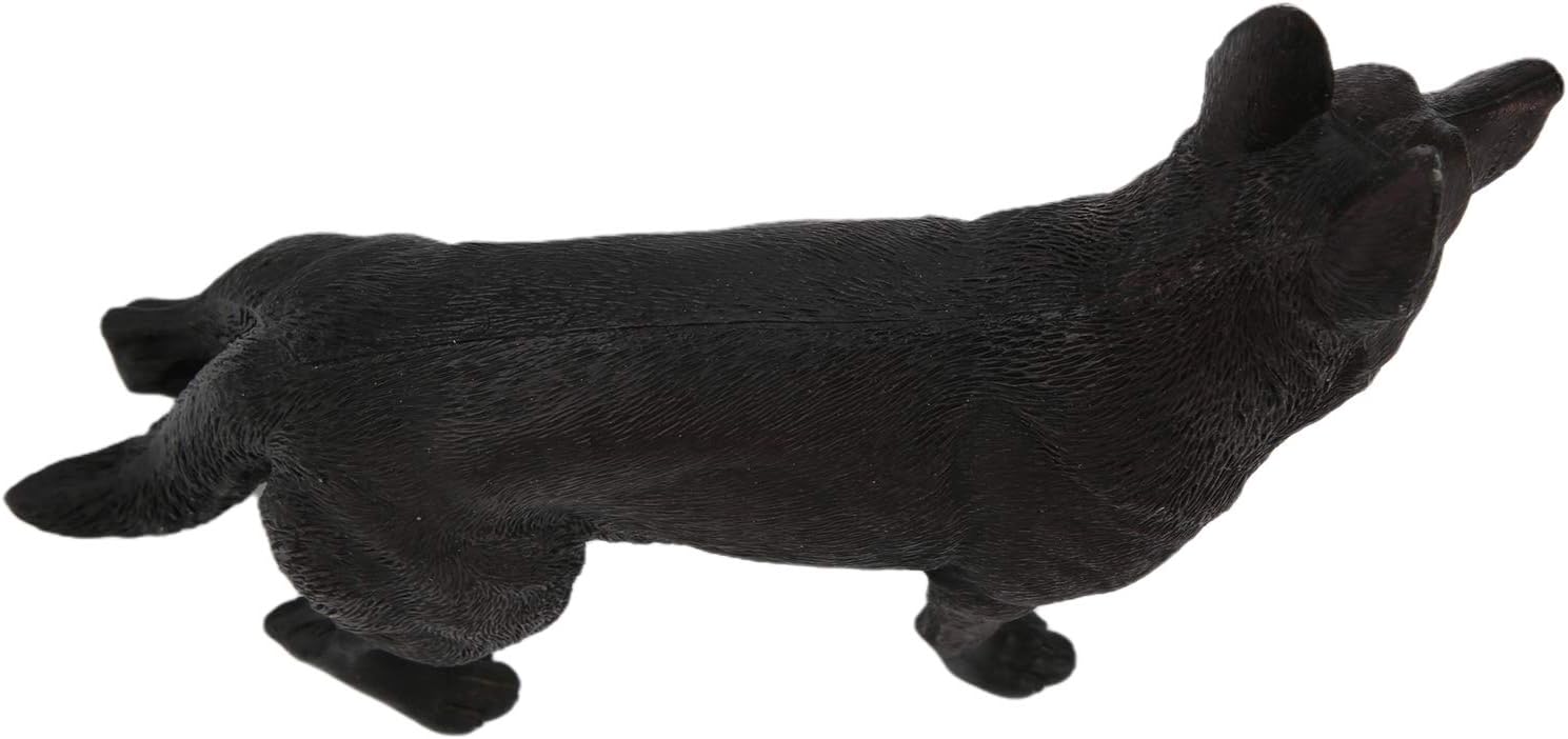 SUNGOOYUE German Shepherd Model Toy, Highly Simulation Static Action Figure for Home Decoration (Black)