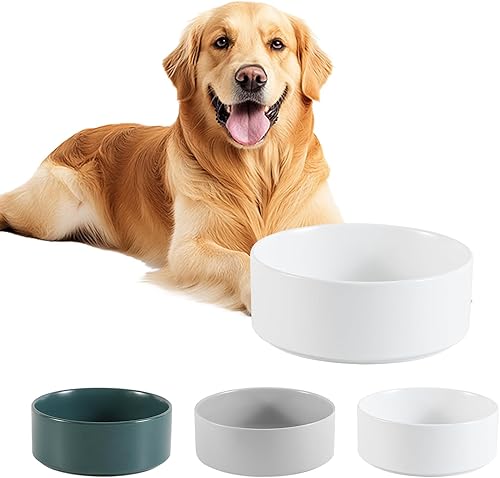 Miniatura 12 de Cuenco de cerámica para perros para comida y agua, cuenco comedero para mascotas para perros y gatos pequeños, plato de alimentación de cerámica