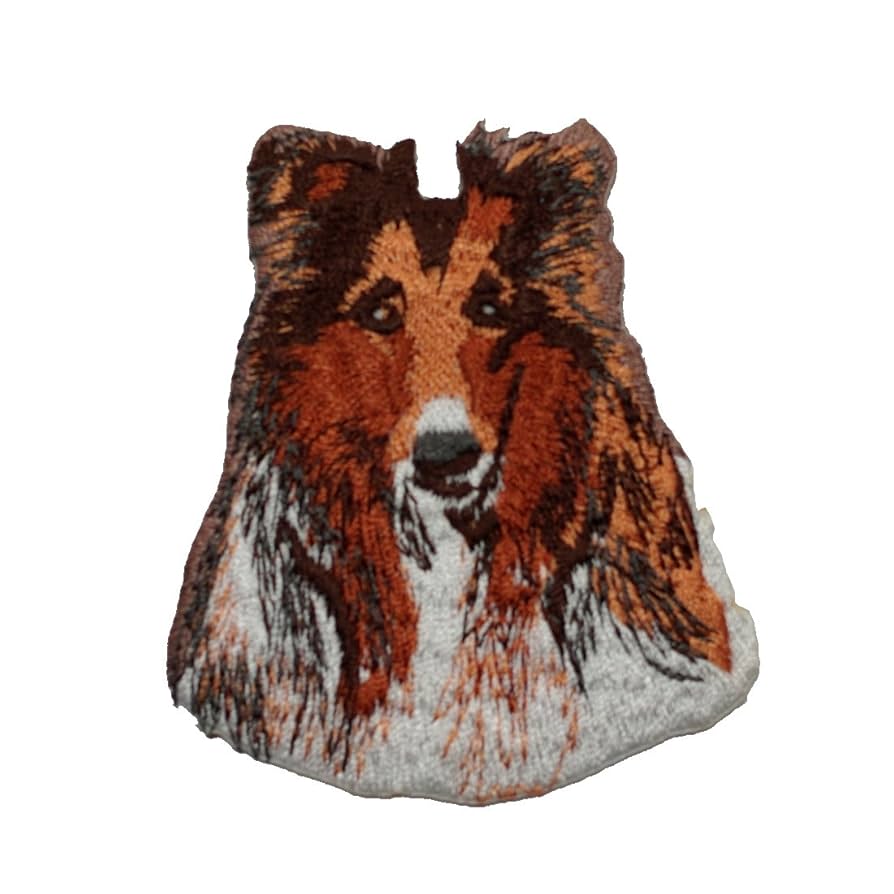 Amazon.co.jp: 【犬種別】ブリード刺繍ワッペン シェルティ （顔