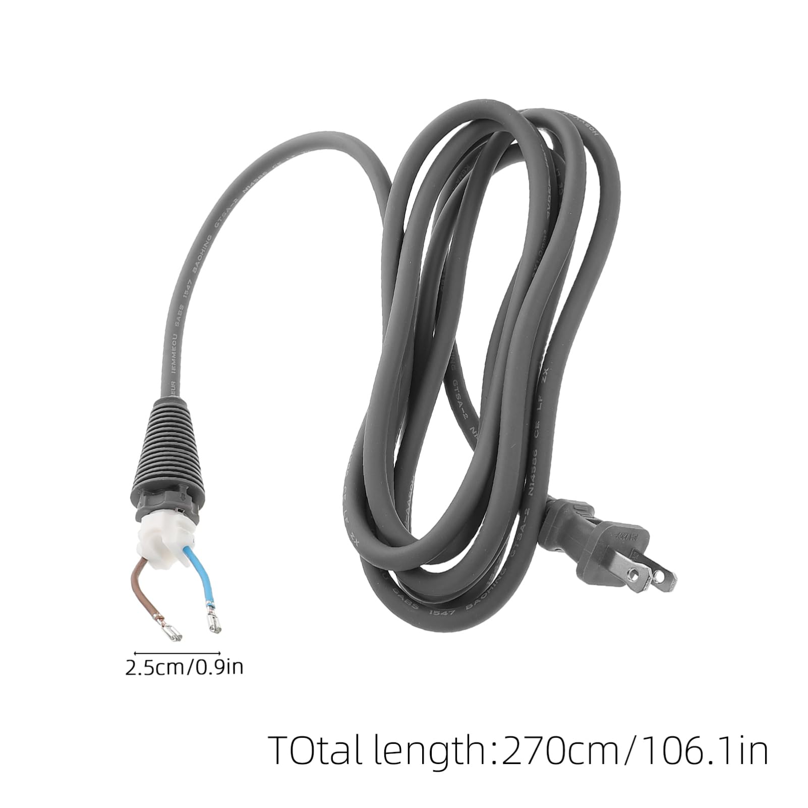 VALICLUD Replacement Power Cord for Hair Dryer Hair Dryer Accessory Kit Easy Installation Replacement Wire for Maintenance and Repair