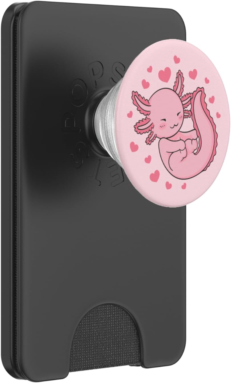 Cute Pink Axolotl Kawaii Axolotls Women Girls Kids PopSockets PopWallet for MagSafe