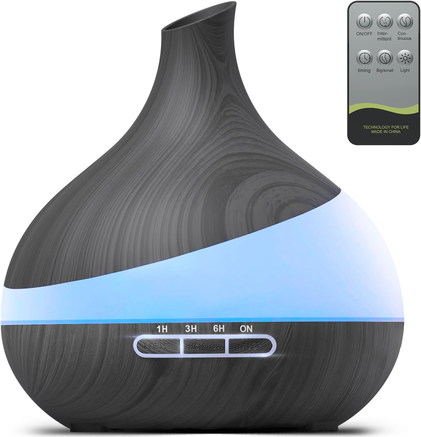 Essential Oil Diffuser for Women: 500ml with Remote Control | Aromatherapy Diffuser for Home Bedroom - 10-Hour Run, 14-Color LED, <35dB Quiet, BPA-Free, No Refills All Night