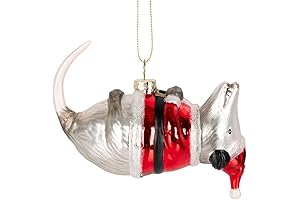 Mcphee Archie Santa Possum Hand-Blown Glass Ornament