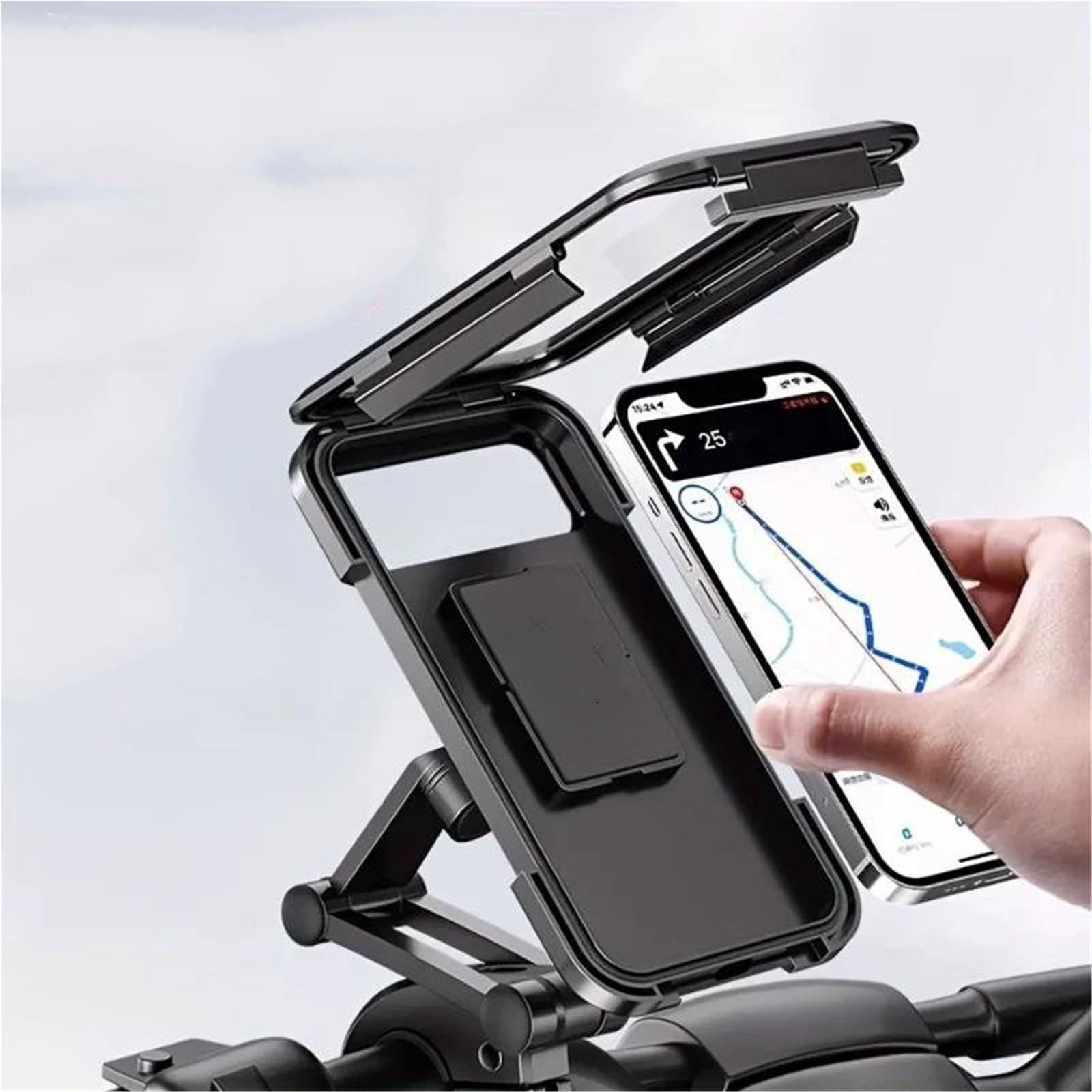 HDSNWG Support De Téléphone Moto pour Pivot À 360 °