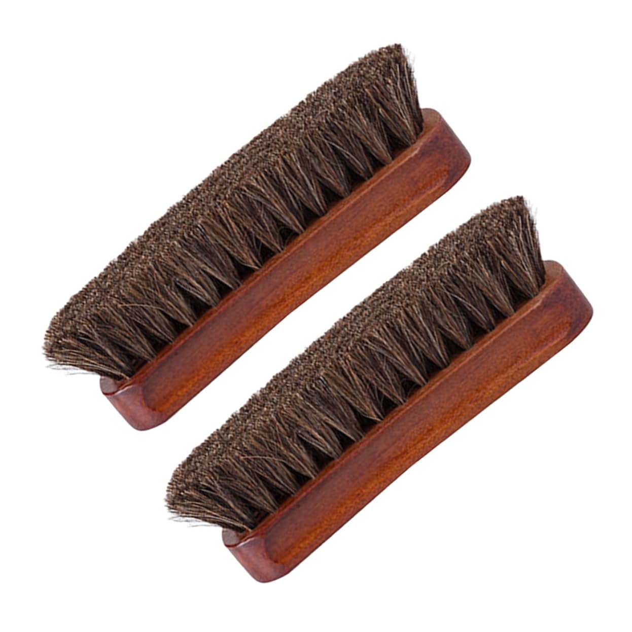 Homoyoyo 4 Set Spazzola Per in Legno Cavallo Polacco Pulitore Per Scarpe Spazzola Per La Pulizia Delle Scarpe Kit Per La Cura Degli Stivali in Pelle Di Legno 2 Pezzi*4