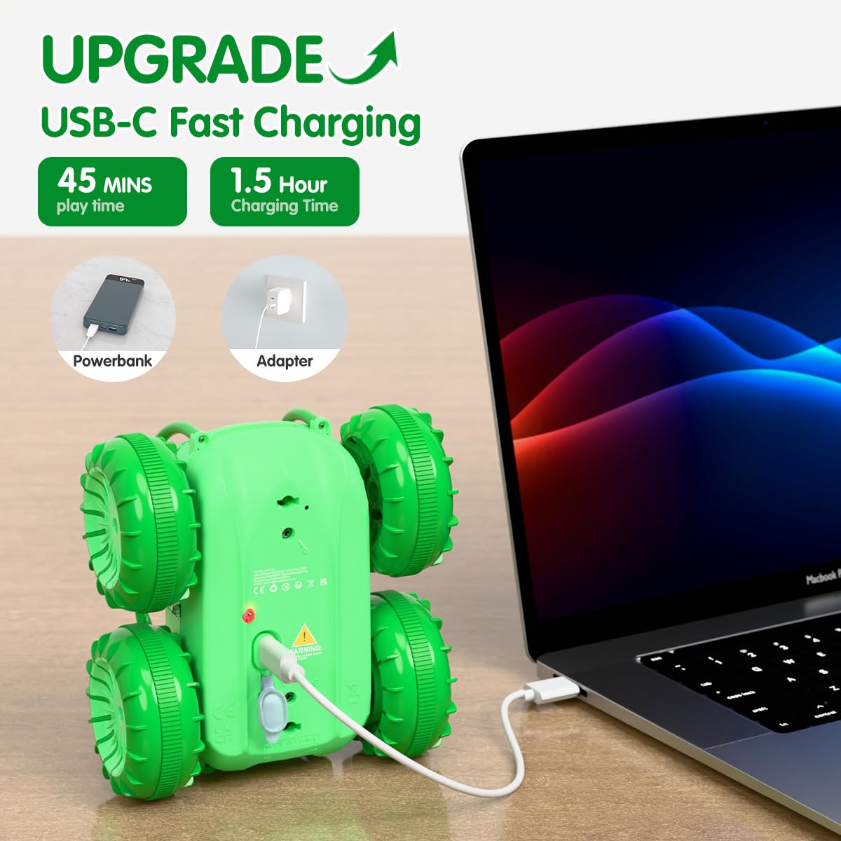Direct Charging Remote Control Cars with USB Type-C Cable - Image 2