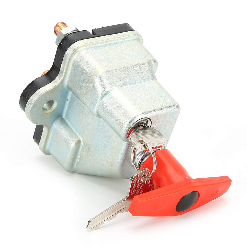 Battery Disconnect Switch, 12-24V 250A Universal Master Disconnect Switch Battery Power Kill ABS Metal Car Battery On‑Off with 2 Pcs Keys for Car Truck