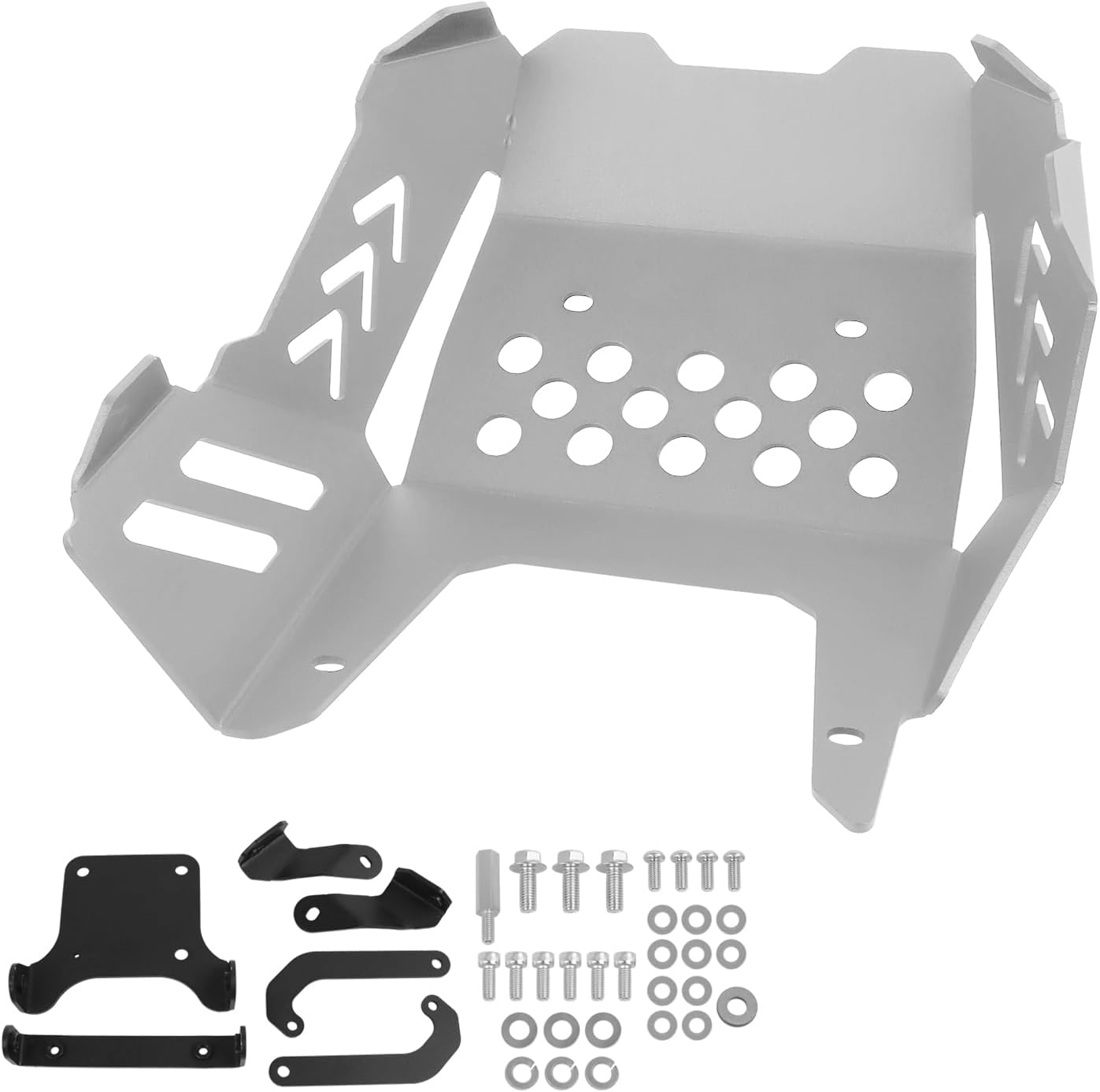 Motorcycle Skid Plate Replacement For Honda Monkey 125 Z125 2022 2023 2024 JB03 Under Engine Protection Aluminum Bash Plate(Silver)