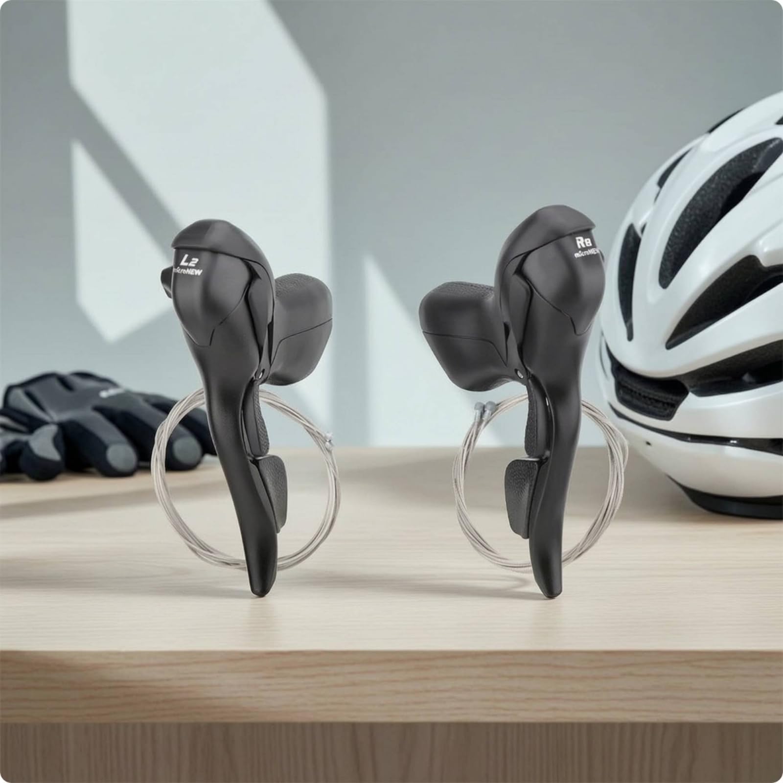 Comando Cambio e Freno Ergonomico Comandi Integrati Antiscivolo Leva Del Freno con Dispositivo di Trasmissione per Ciclisti