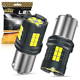 Sidaqi 1156 LED Bulb White CANBUS Error Free LED Reverse Backup Light 4000LM 30SMD P21W 1141 BA15S 7506 Blub Built-in Load Resistor Anti Hyper Flash for Turn Signal Light DRL 12-24V (Pack of 2)