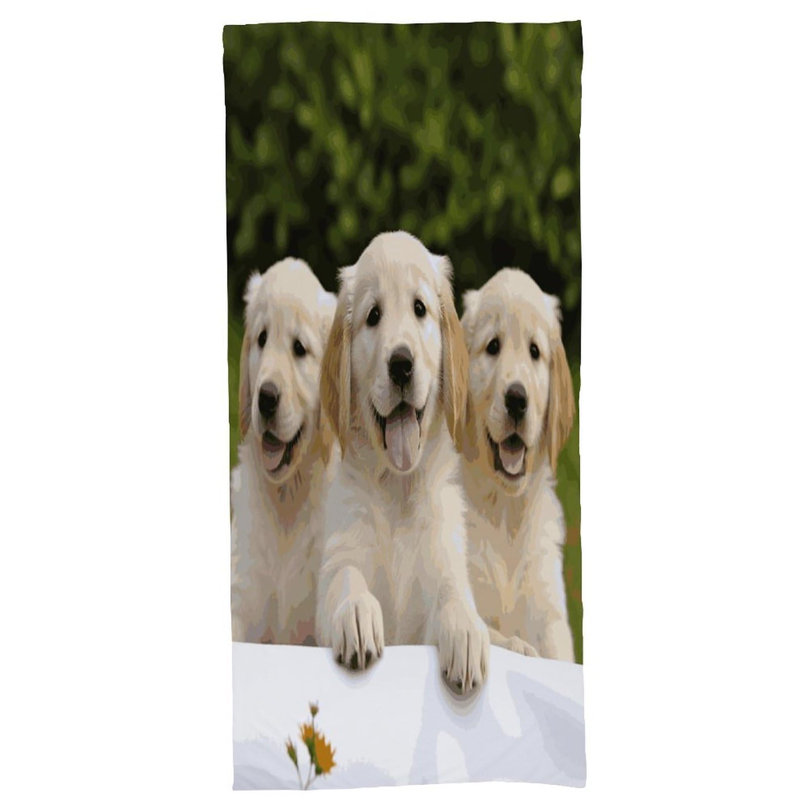 Fekiloot Men's Style Golden Retriever Puppies Bath Towel Highly Absorbent,Beach Towels For Wo,Pool Towel Bathroom Essential For Beach,Gym,Travel, Camp