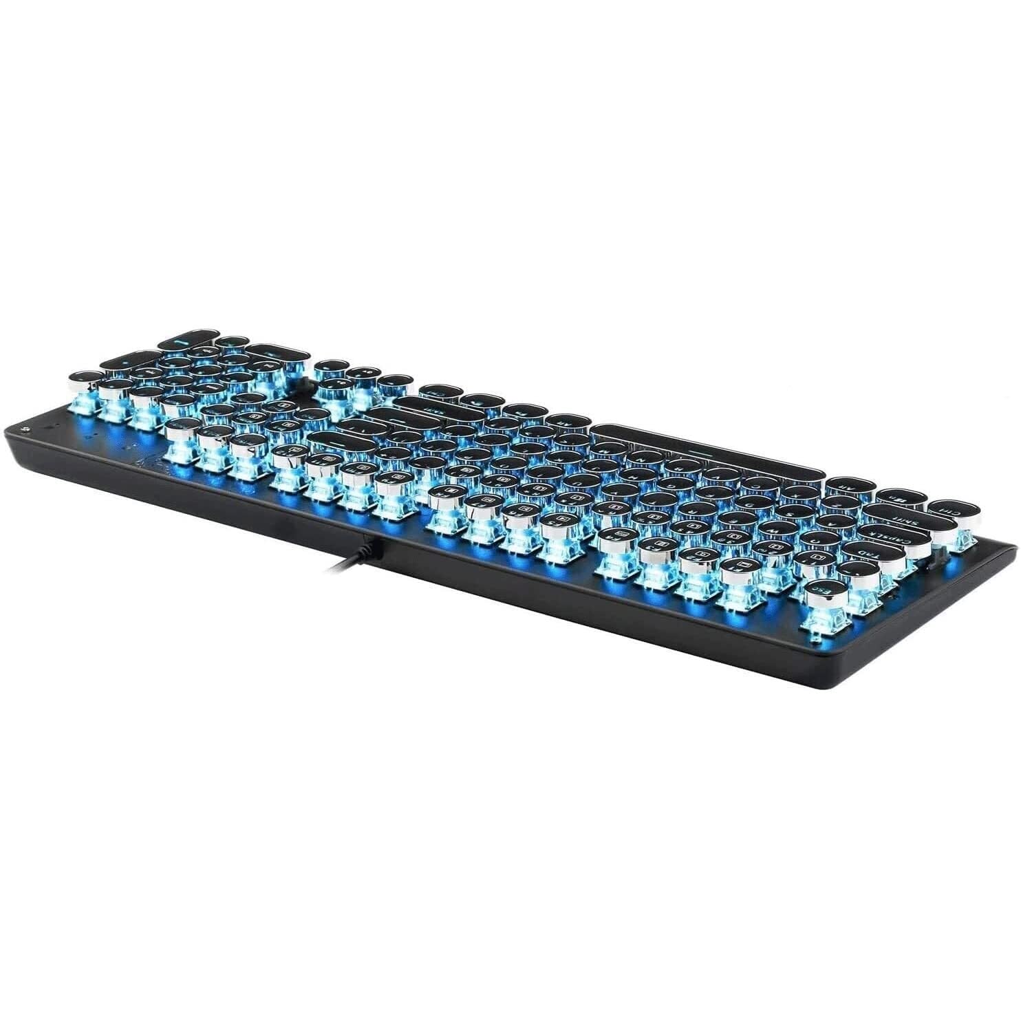 Tastiera da gioco e mouse combinata, tastiera meccanica da gioco cablata 104 tasti anti-ghosting retroilluminata a LED per computer portatile gamer