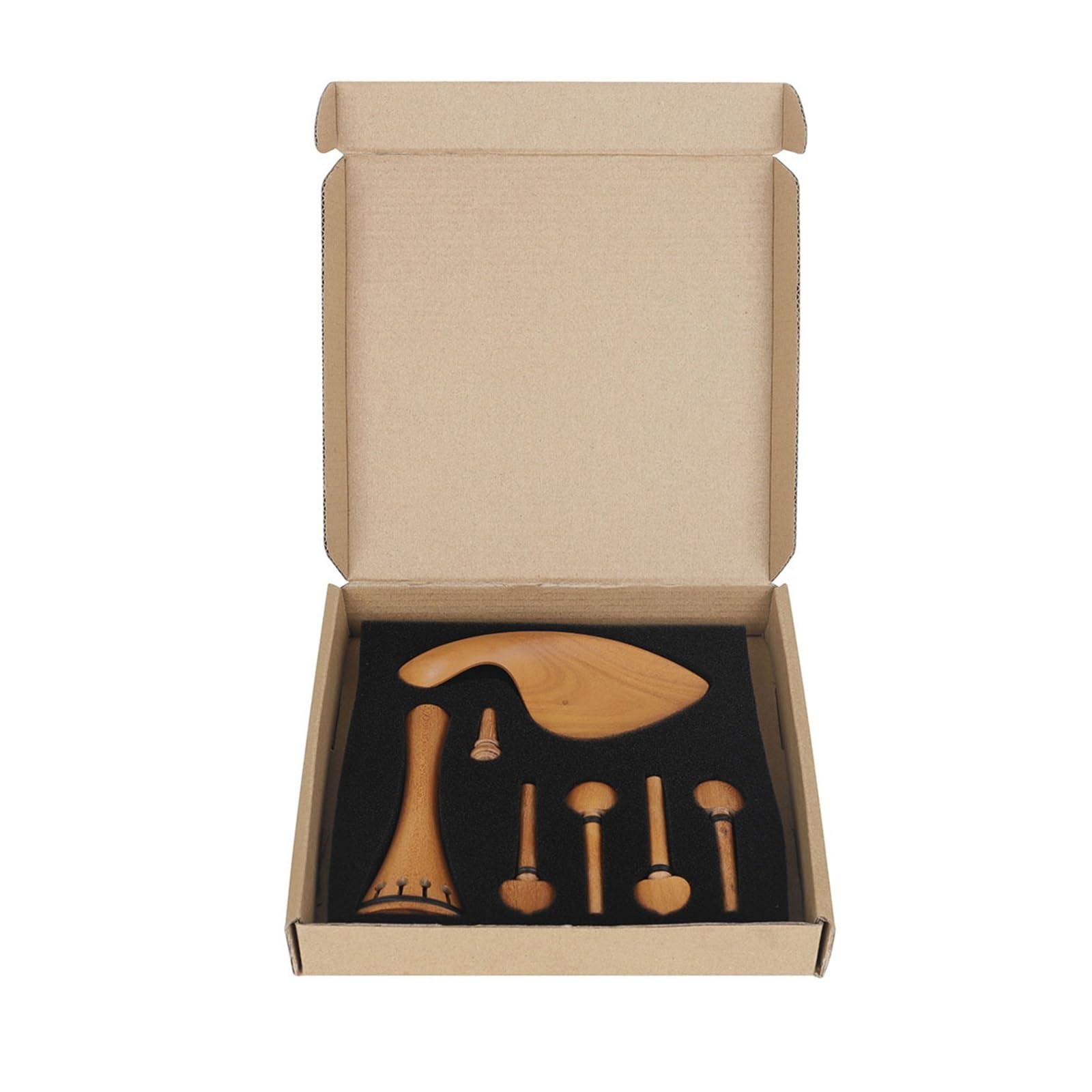 accessori per violino Set per violino in quattro pezzi (cordiera in legno di Sumu + perno di accordatura + mentoniera + perno di coda) Set completo di accessori per violino