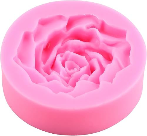 Vista 31 de ZiXiang Moldes de silicona para jabón de flores 3D de peonía, molde de silicona para fondant, molde de vela de resina para decoración de pasteles