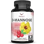 VALI D-Mannose 1000mg Urinary Tract Health Formula. Organic Cranberry Fruit Powder & Hibiscus. Healthy Bladder, Natural Cleanse, Fast Detox Flush, Herbal UT Function Support Pills. 60 Veggie Capsules