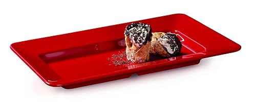 Miniatura 4 de G.E.T. ML-10-RSP Red Sensation - Plato rectangular (15 x 8 pulgadas), color rojo